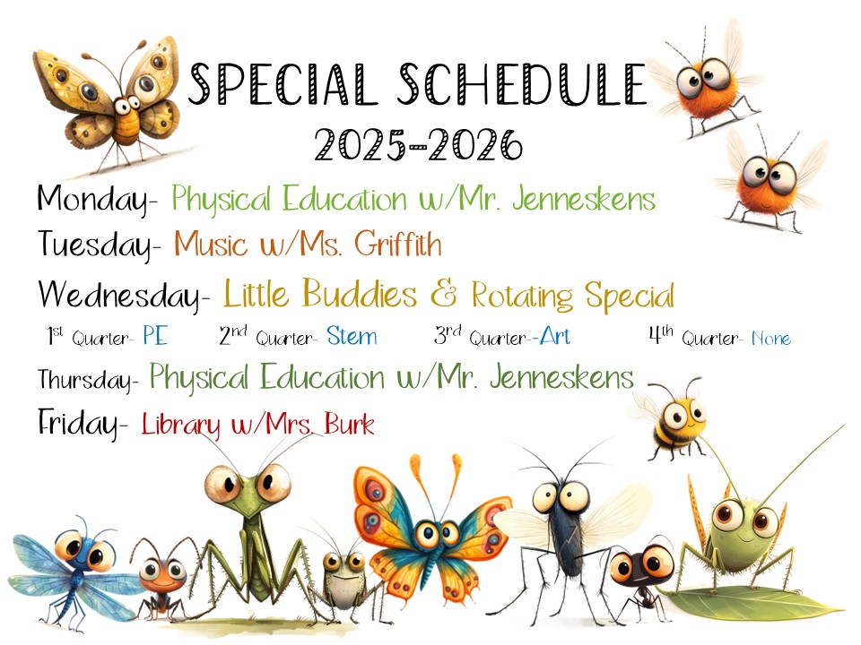 Special Schedule 2025-2026